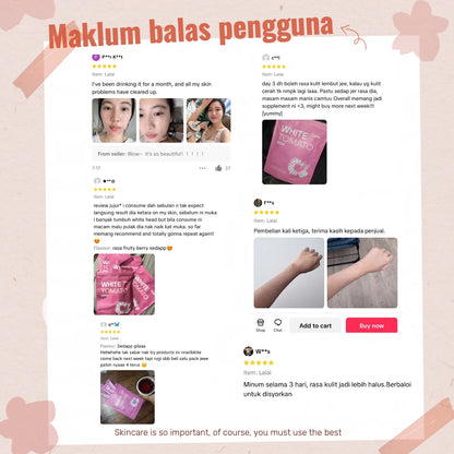7LUME White Tomato 5600mg supplement cerahkan kulit, pcos UTI supplement