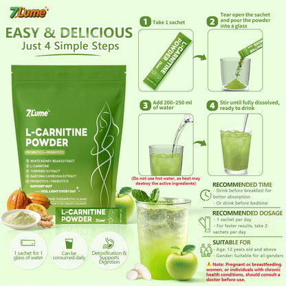 How to use 7Lume Super Green Drink – take 1 sachet, add 200-250ml water, stir and drink